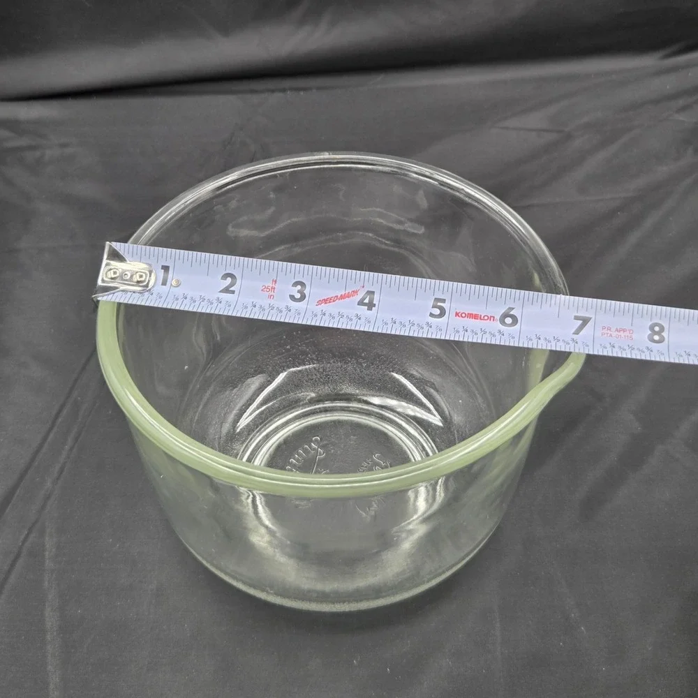 Fire King Clear Glass Mixing Bowl For Sunbeam Mixmaster Mixer Original 6-1/2 X 5